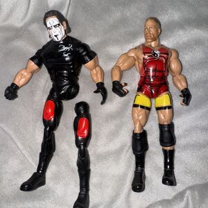 Rob Van Dam & Sting TNA Cross The Line 4 Figures Jakks WWE AEW WWF WCW ECW Broke